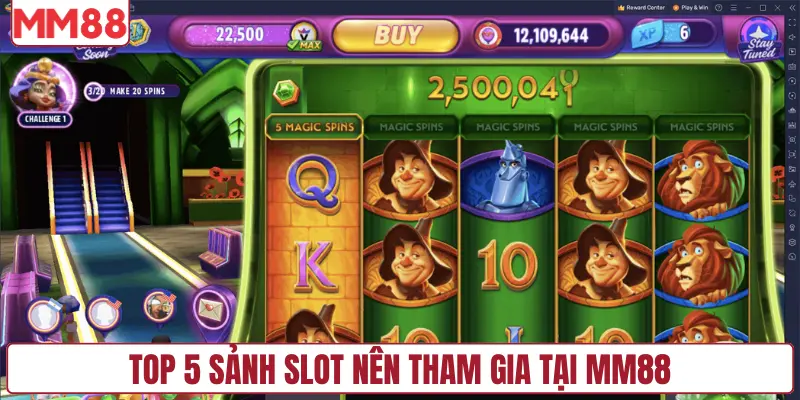 Top 5 sảnh slot nên tham gia tại MM88